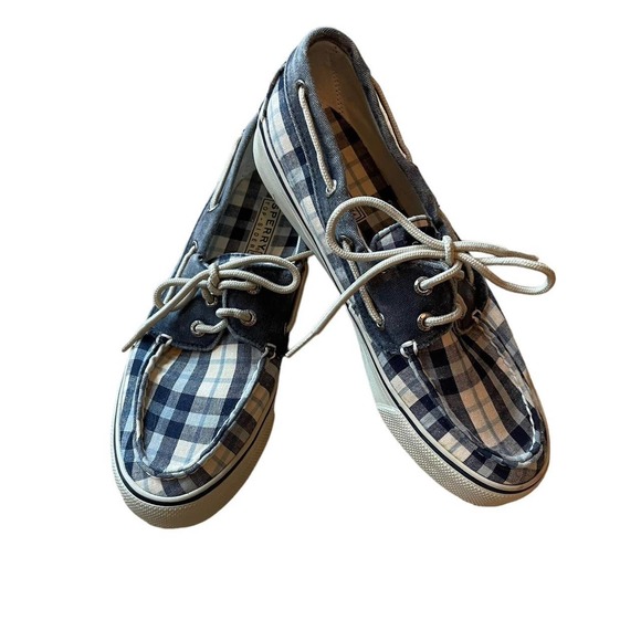 Sperry Plaid Top Sider Loafers Size 7W - Picture 1 of 3